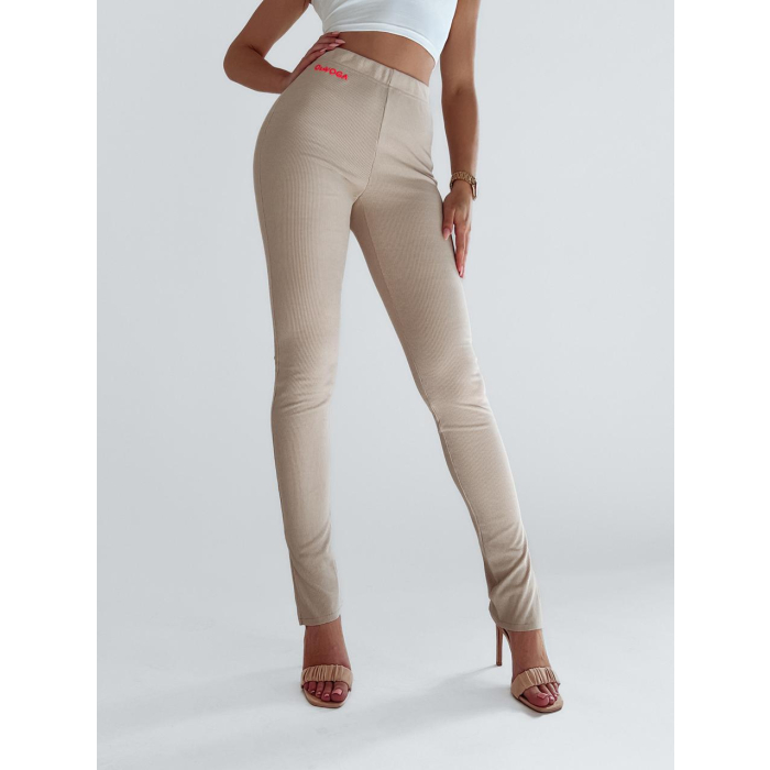 SPODNIE LEGGINSY ICON BEŻ
