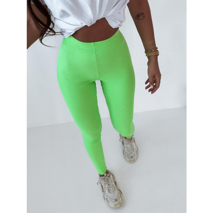 SPODNIE LEGGINSY GOOD VIBES NEON GREEN