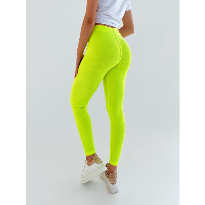 SPODNIE LEGGINSY GOOD VIBES NEON LIME