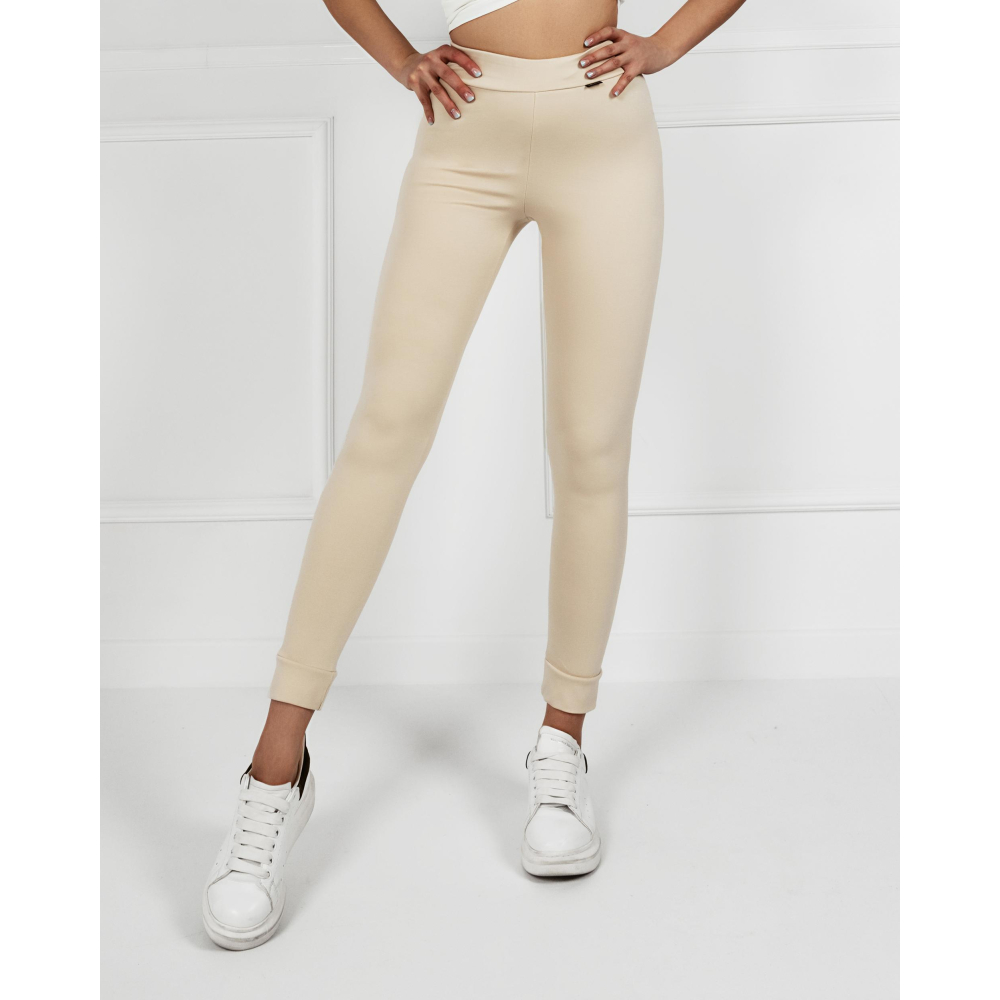 SPODNIE LEGGINSY SIMPLE BEŻ