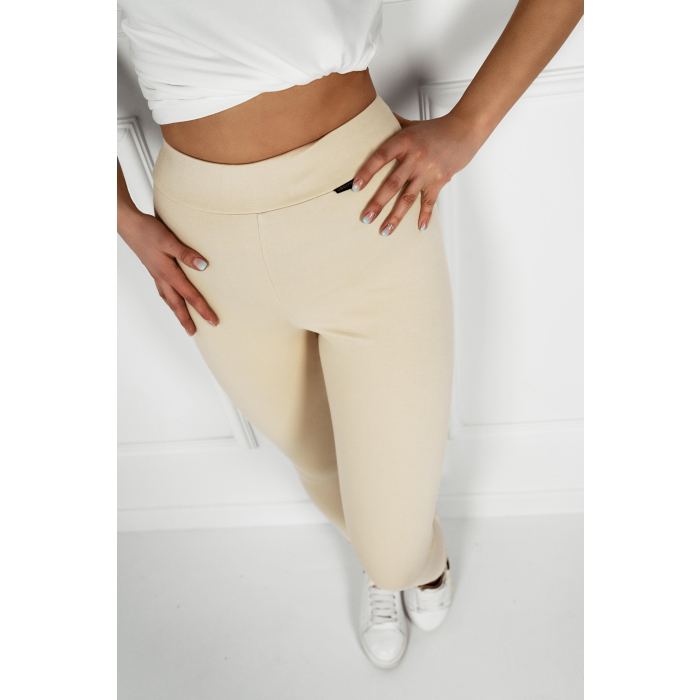 SPODNIE LEGGINSY SIMPLE BEŻ
