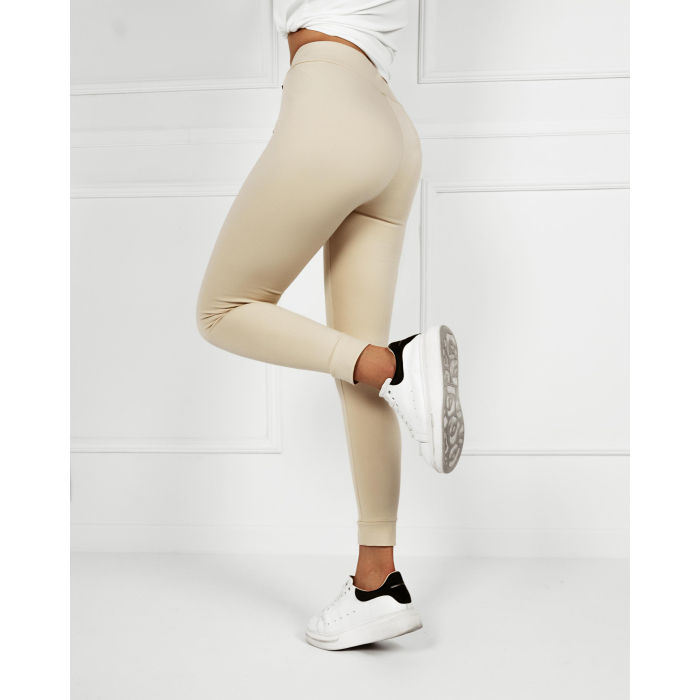 SPODNIE LEGGINSY SIMPLE BEŻ