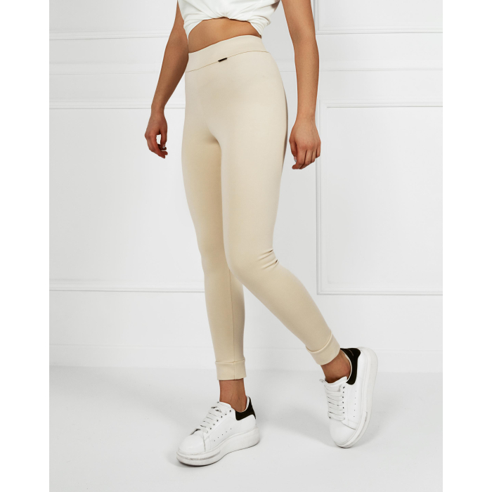 SPODNIE LEGGINSY SIMPLE BEŻ
