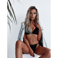 STRÓJ KOSTIUM KĄPIELOWY BIKINI BLACK LACE BLACK