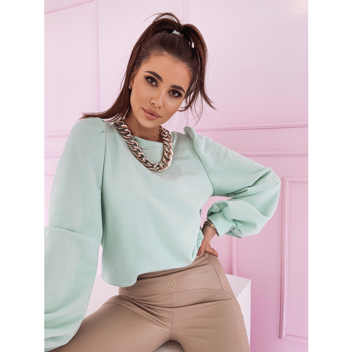 BLUZA CHAIN MIĘTA