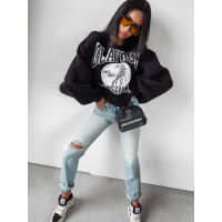 BLUZA BAWEŁNIANA DRESOWA TYGRYS OLAVOGA OKLAHOMA BLACK