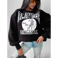 BLUZA BAWEŁNIANA DRESOWA TYGRYS OLAVOGA OKLAHOMA BLACK