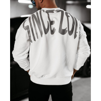 BLUZA MĘSKA BAWEŁNIANA CREWNECK OLAVOGA MEN CHIRA ECRU