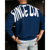 BLUZA MĘSKA BAWEŁNIANA CREWNECK OLAVOGA MEN CHIRA GRANAT