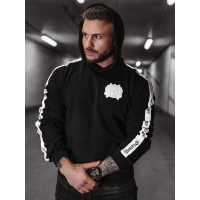 BLUZA MĘSKA BAWEŁNIANA Z KAPTUREM LAMPASEM OLAVOGA BALANCE BLACK