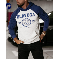 BLUZA MĘSKA BAWEŁNIANA Z KAPTUREM OLAVOGA DIVERSE GRAY - INYGO