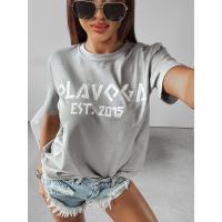 BLUZKA T-SHIRT DAMSKI OLAVOGA GRECOS LIGHT GRAY