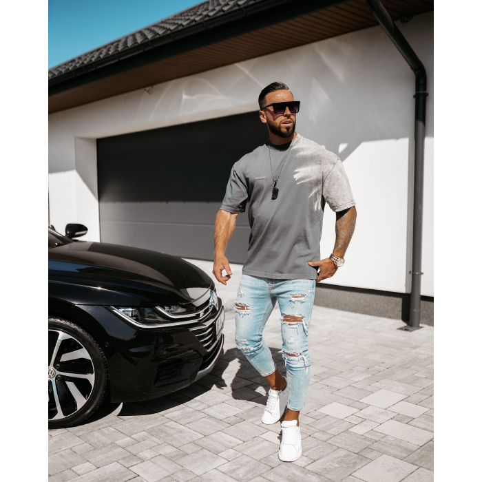 BLUZKA T-SHIRT MĘSKI DEKATYZOWANY OVERSIZE OLAVOGA MEN SNAKE