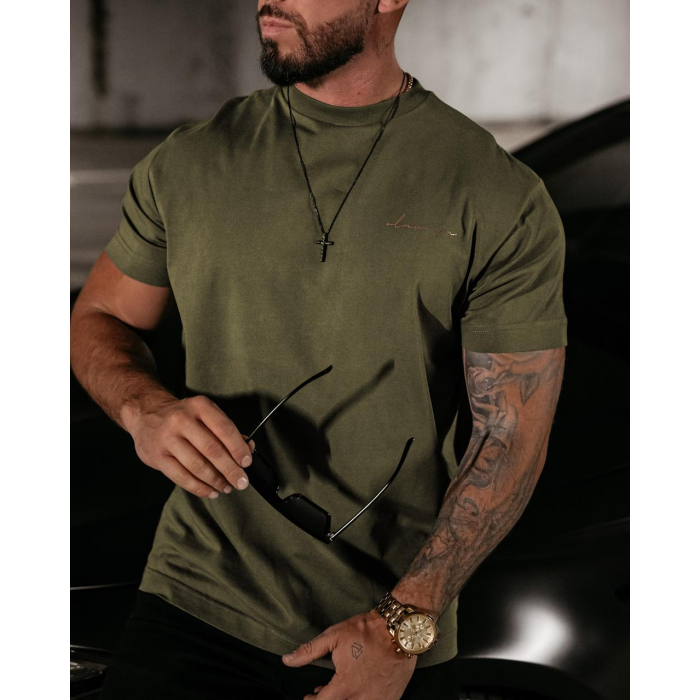 BLUZKA T-SHIRT MĘSKI GOLD OLAVOGA BLUSH KHAKI