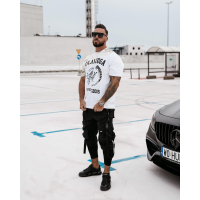 BLUZKA T-SHIRT MĘSKI OLAVOGA MEN FORCE WHITE-KHAKI