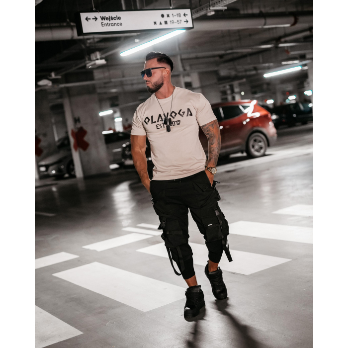 BLUZKA T-SHIRT MĘSKI OLAVOGA MEN GRECOS BEIGIE