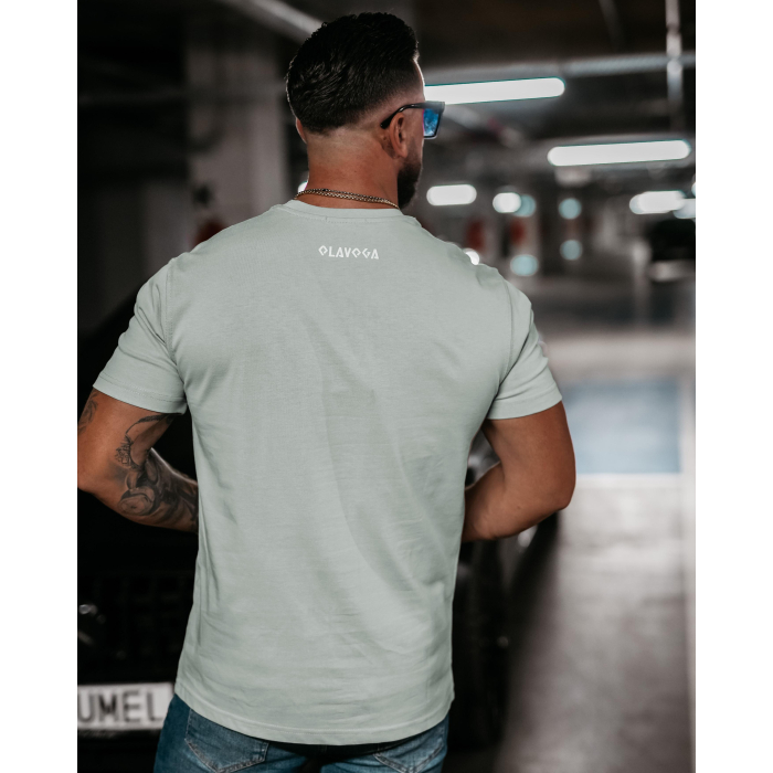 BLUZKA T-SHIRT MĘSKI OLAVOGA MEN GRECOS LIGHT GRAY