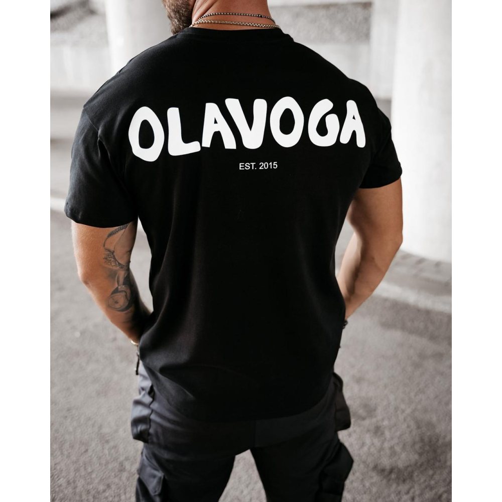 BLUZKA T-SHIRT MĘSKI OVERSIZE OLAVOGA MEN SAYER BLACK