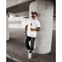 BLUZKA T-SHIRT MĘSKI OVERSIZE OLAVOGA MEN SAYER ECRU