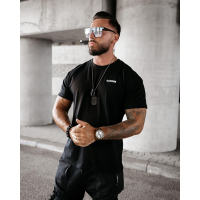 BLUZKA T-SHIRT MĘSKI OVERSIZE OLAVOGA MEN SAYER BLACK