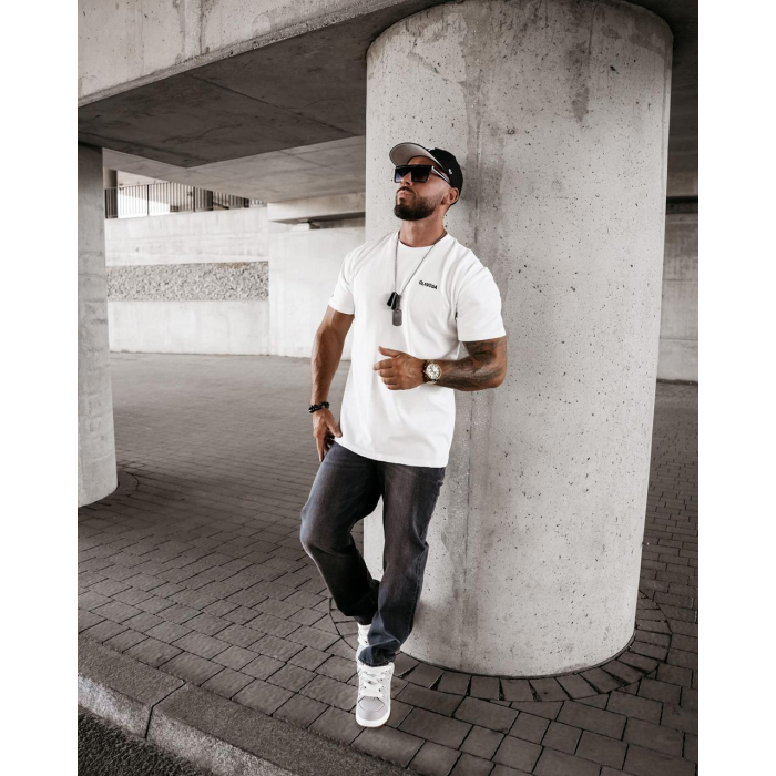 BLUZKA T-SHIRT MĘSKI OVERSIZE OLAVOGA MEN SAYER ECRU
