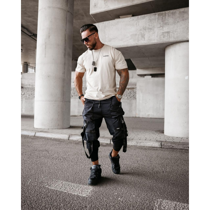 BLUZKA T-SHIRT MĘSKI OVERSIZE OLAVOGA MEN SAYER BEIGE