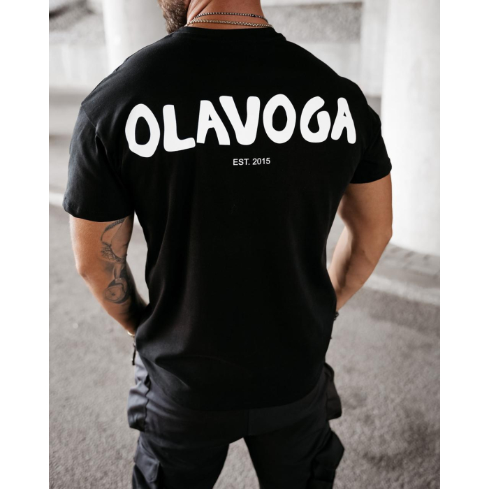 BLUZKA T-SHIRT MĘSKI OVERSIZE OLAVOGA MEN SAYER BLACK