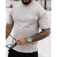 BLUZKA T-SHIRT MĘSKI OLAVOGA MEN SCUPLT GRAY