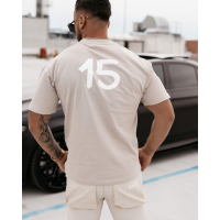 BLUZKA T-SHIRT MĘSKI OLAVOGA MEN SCUPLT BEIGIE