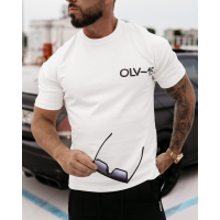 BLUZKA T-SHIRT MĘSKI OLAVOGA MEN SCUPLT ECRU