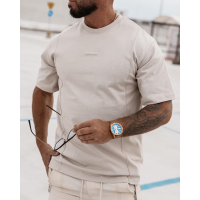 BLUZKA T-SHIRT MĘSKI OLAVOGA MEN SILVER BEIGIE
