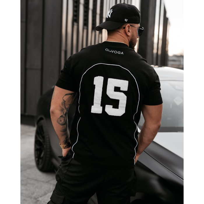 BLUZKA T-SHIRT MĘSKI OVERSIZE OLAVOGA GORDON BLACK