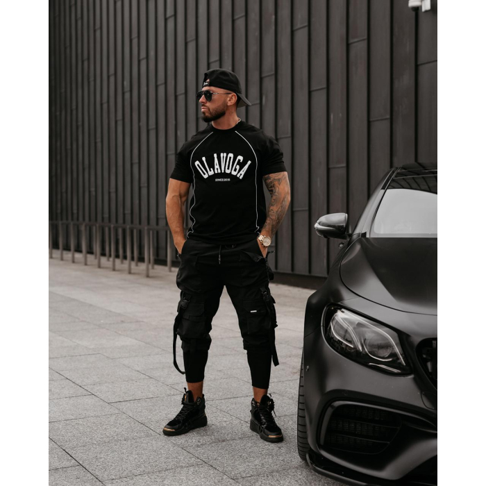 BLUZKA T-SHIRT MĘSKI OVERSIZE OLAVOGA GORDON BLACK