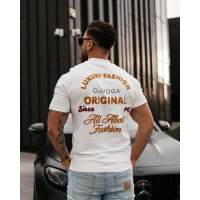 BLUZKA T-SHIRT MĘSKI OVERSIZE OLAVOGA LA ECRU