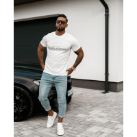 BLUZKA T-SHIRT MĘSKI OVERSIZE OLAVOGA MEN SQUASH ECRU