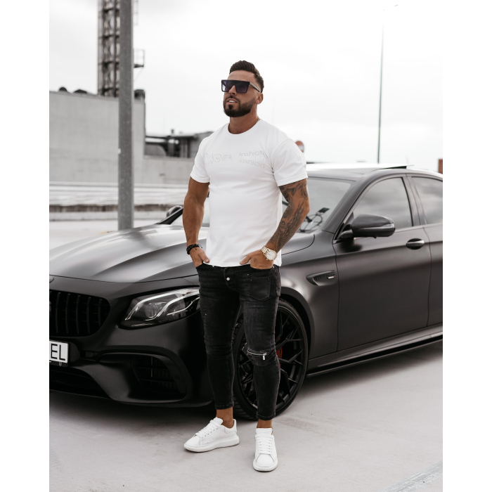 BLUZKA T-SHIRT MĘSKI OVERSIZE OLAVOGA MEN ZONE ECRU