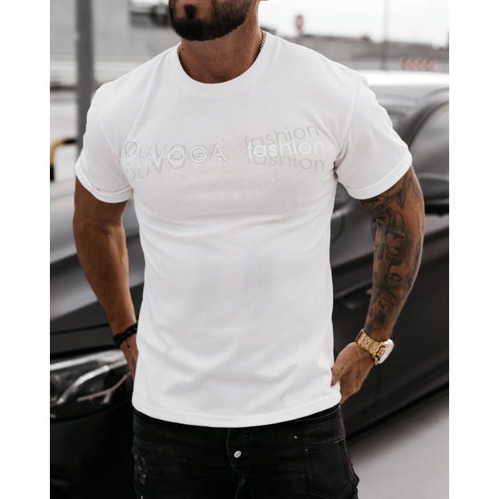 BLUZKA T-SHIRT MĘSKI OVERSIZE OLAVOGA MEN ZONE ECRU