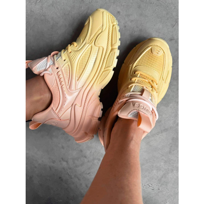 BUTY DAMSKIE SNEAKERSY OLAVOGA SHOES ATHLETIC YELLOW-PEACH
