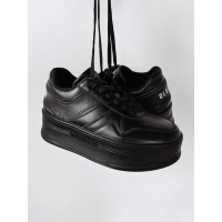 BUTY DAMSKIE SNICKERS NA GRUBEJ PLATFORMIE OLAVOGA VENTA BLACK