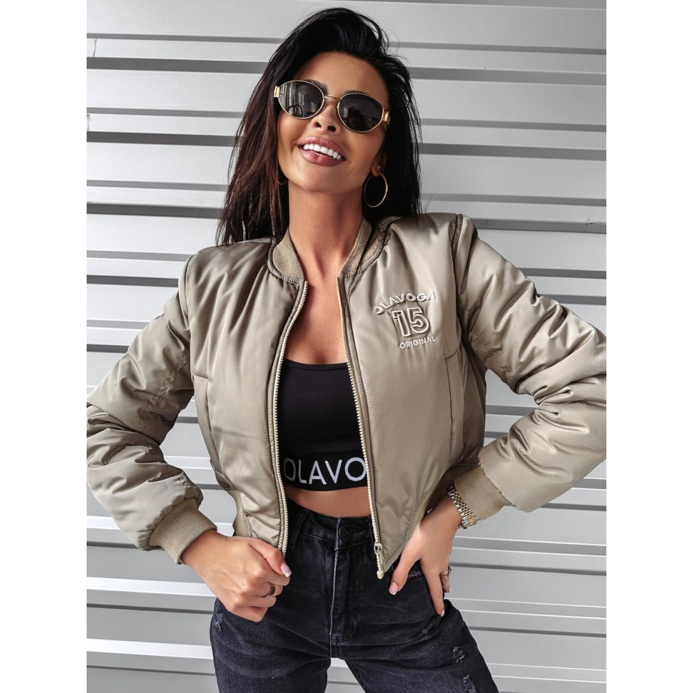 KURTKA BOMBERKA PIKOWANA HAFT OLAVOGA BOMBER KHAKI KURTKA BOMBERKA PIKOWANA HAFT OLAVOGA BOMBER KHAKI