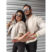 KURTKA BOMBERKA PIKOWANA HAFT OLAVOGA BOMBER BEIGE