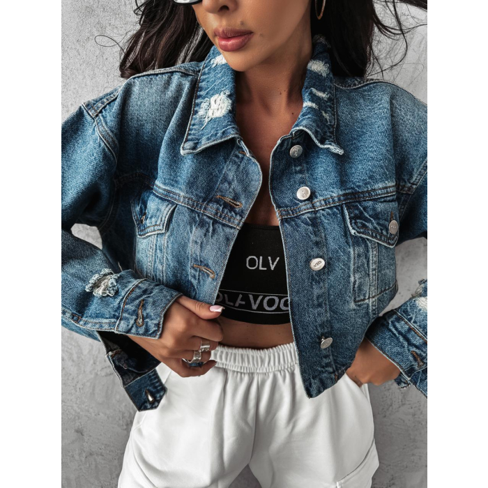 KURTKA KATANA OVERSIZE RAMONESKA JEANSOWA OLAVOGA KORTO BLUE