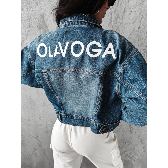 KURTKA KATANA OVERSIZE RAMONESKA JEANSOWA OLAVOGA KORTO BLUE
