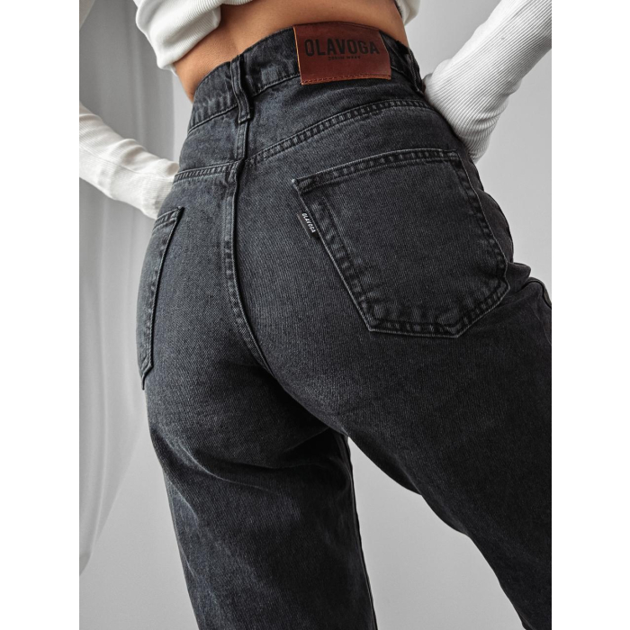 SPODNIE JEANSOWE SLIM FIT Z DZIURAMI OLAVOGA YALE BLACK