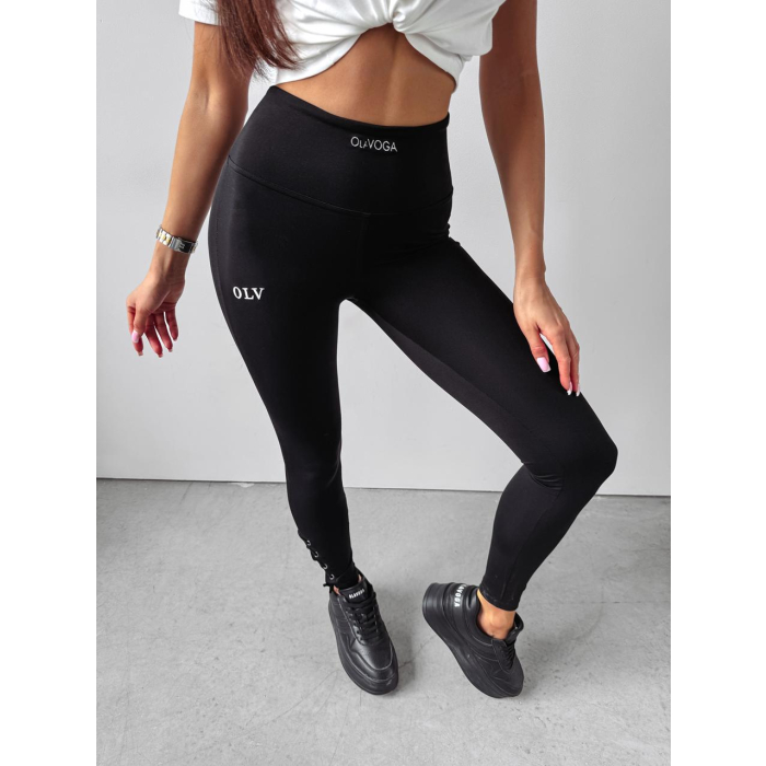 SPODNIE LEGGINSY MODELUJĄCE WIĄZANE OLAVOGA MOTION BLACK