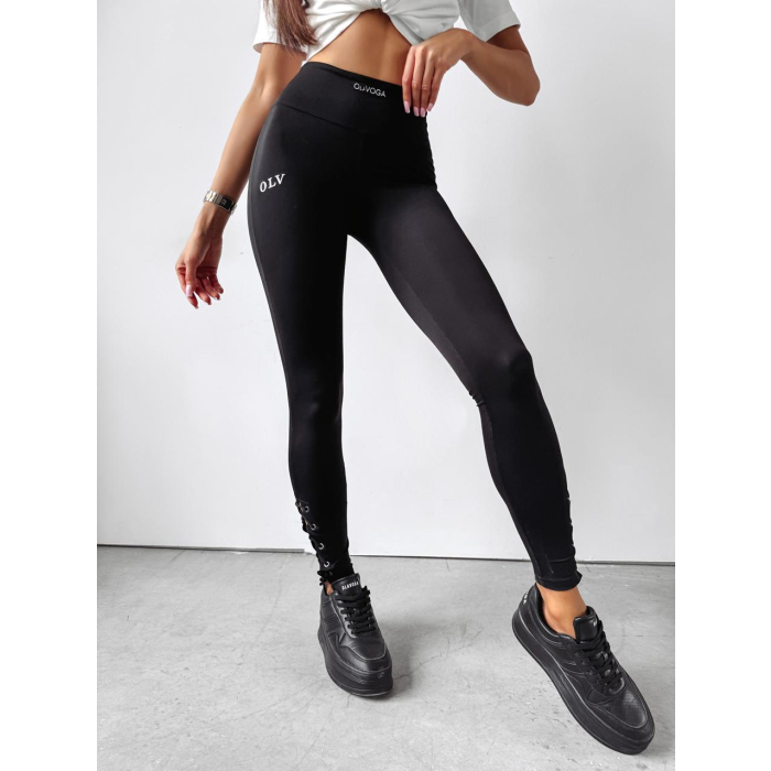 SPODNIE LEGGINSY MODELUJĄCE WIĄZANE OLAVOGA MOTION BLACK