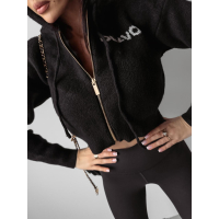 SWETER OVERSIZE NA ZAMEK Z KAPTUREM OLAVOGA VIOLET BLACK