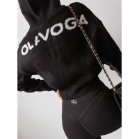 SWETER OVERSIZE NA ZAMEK Z KAPTUREM OLAVOGA VIOLET BLACK