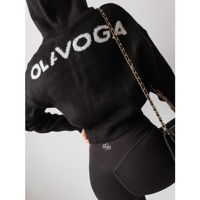 SWETER OVERSIZE NA ZAMEK Z KAPTUREM OLAVOGA VIOLET BLACK