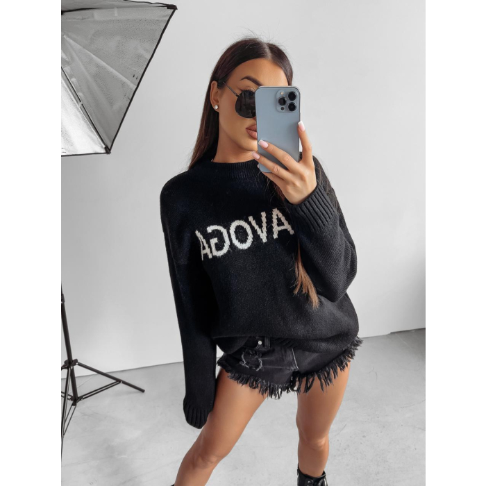 SWETER OVERSIZOWY OLAVOGA COFFEE BLACK